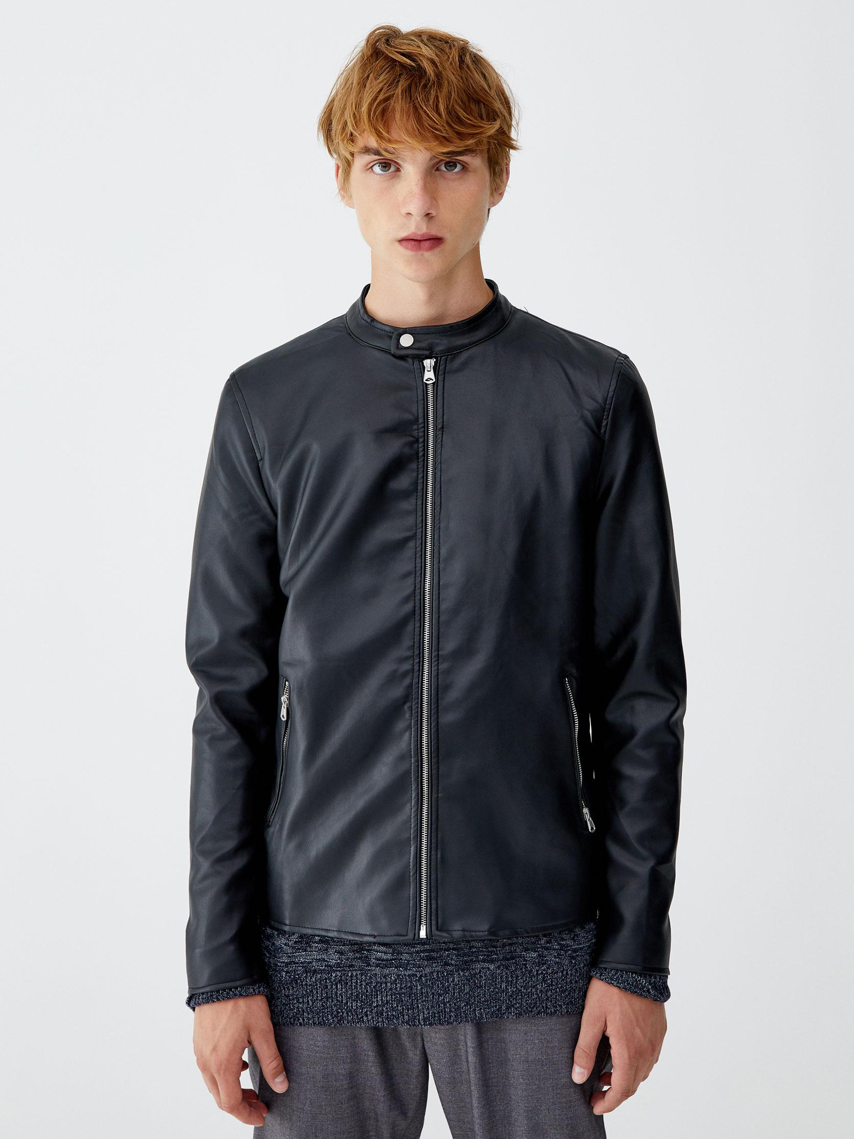 

Куртка из искусственной кожи Pull & Bear XAZ217533MEXU S Черная