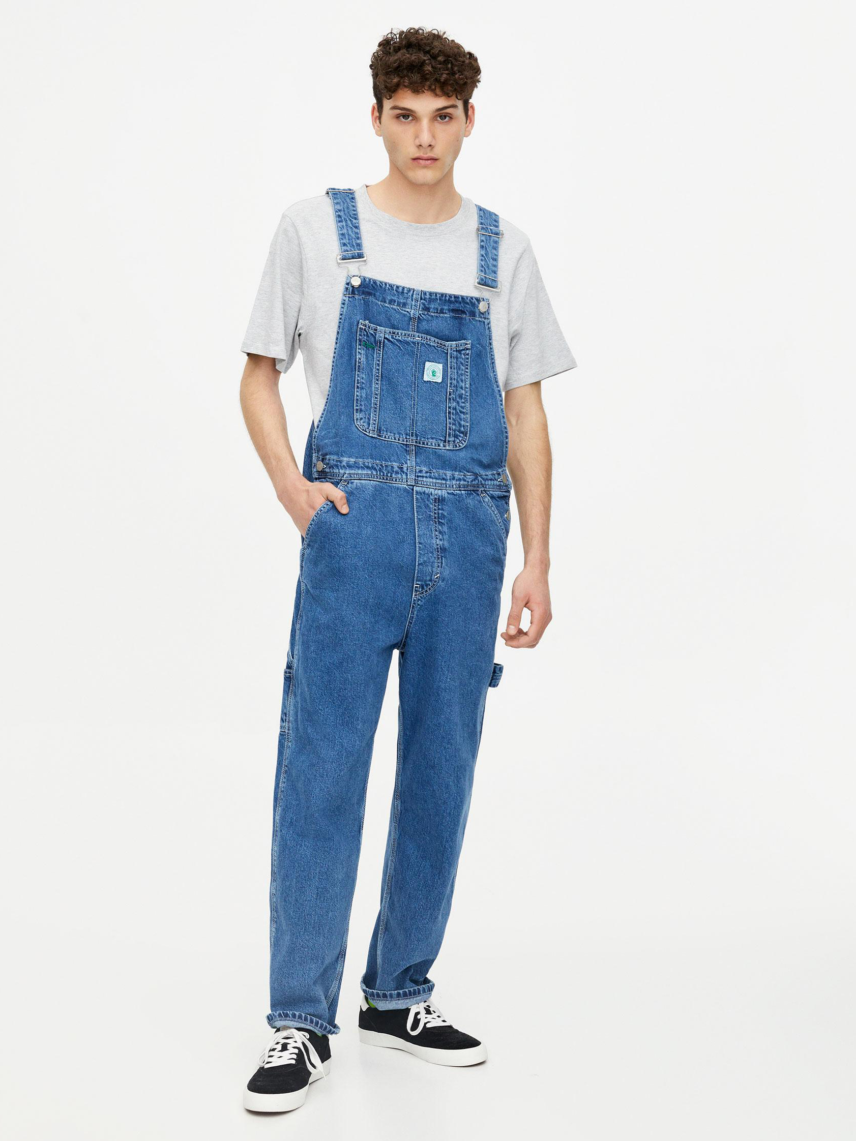 

Полукомбинезон джинсовый Pull & Bear XAZ216852RUCY S Синий