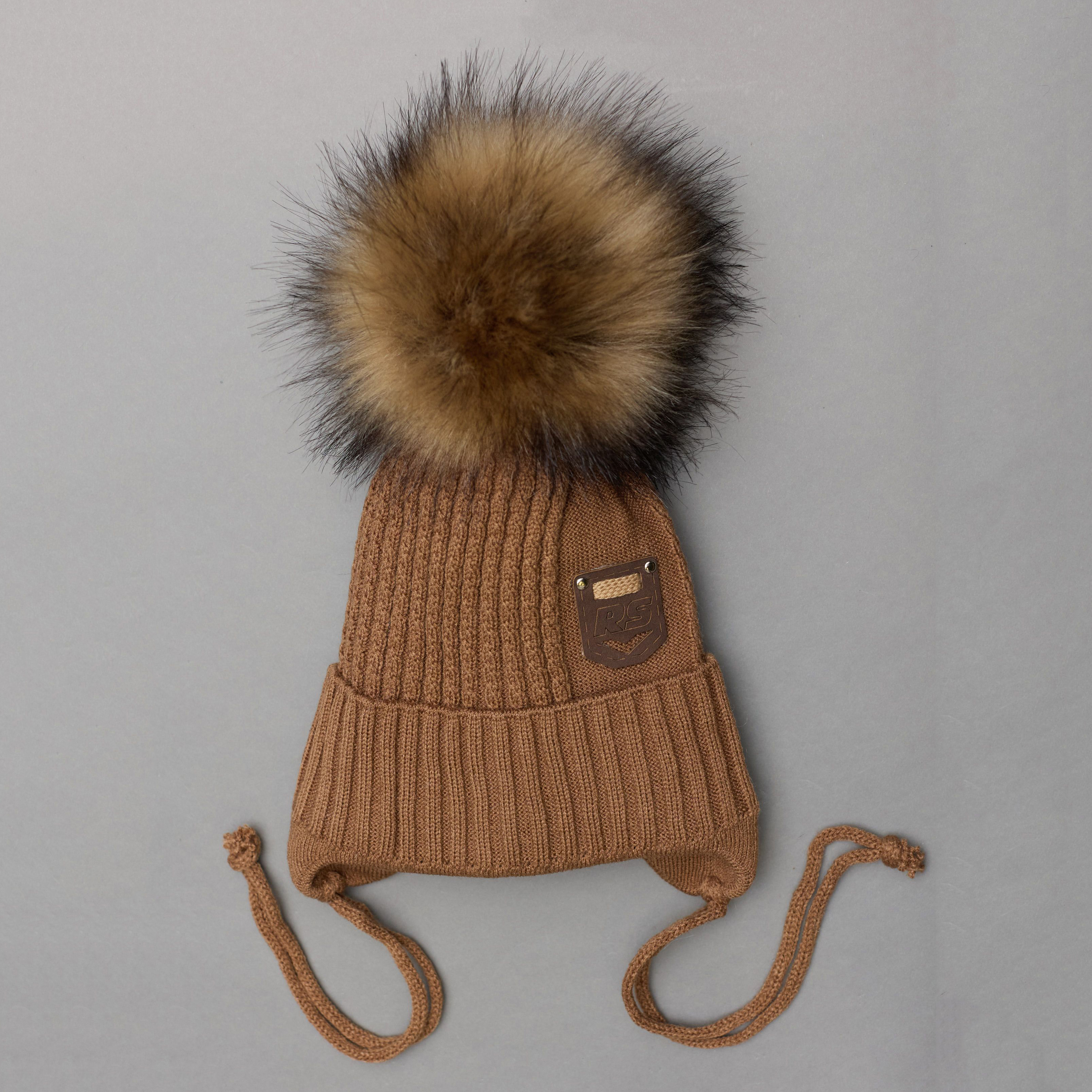 

Зимняя шапка с завязками Sample RS (МФ14209) 44-48 см Коричневая