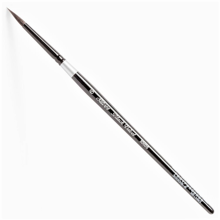 

Кисть SILVER BRUSH BLACK VELVET SQUIRREL & RISSLON BRUSH 3000S круглая №6
