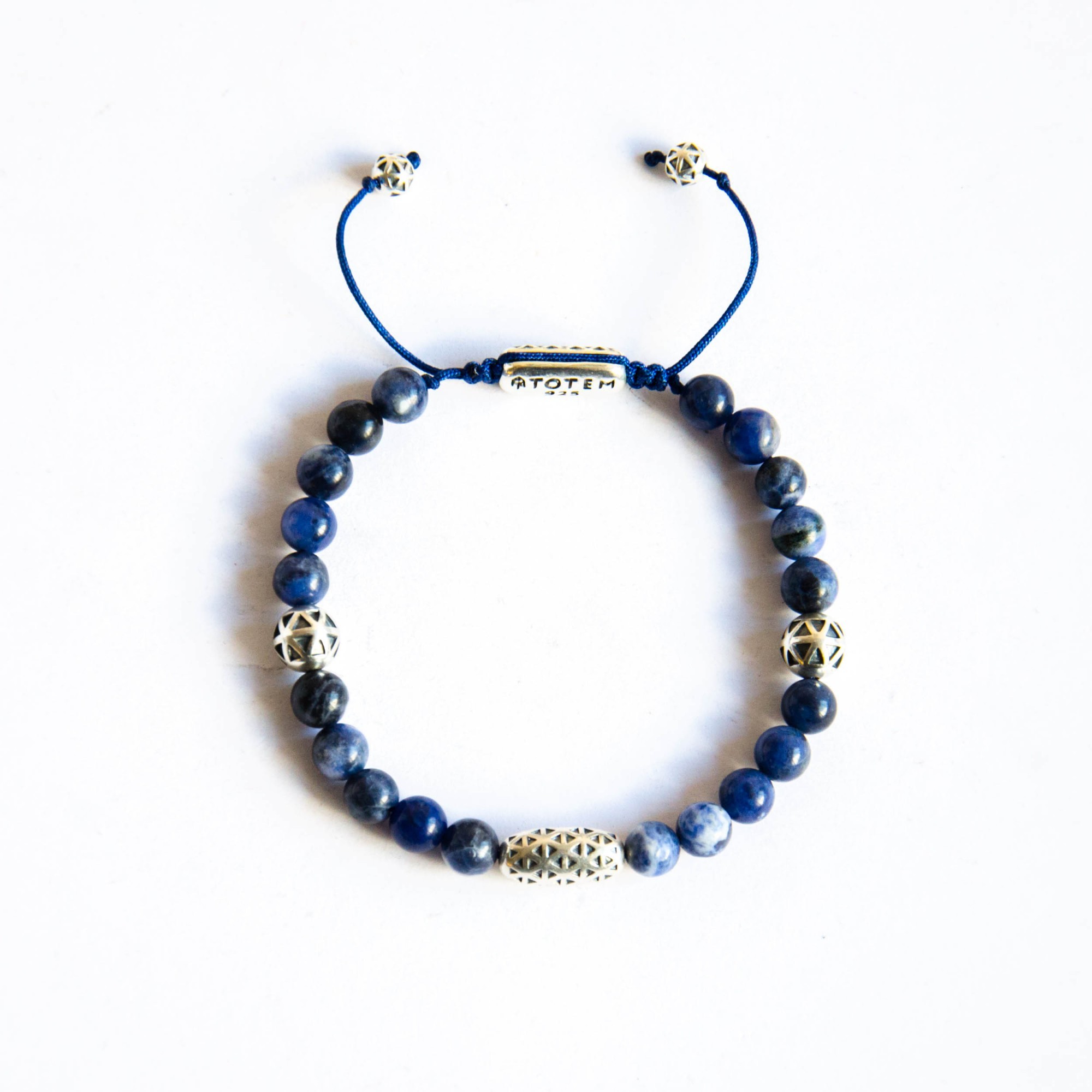 

Браслет TOTEM Adventure Jewelry Geometry с натуральным содалитом и серебром 18 см (0150-2-2)