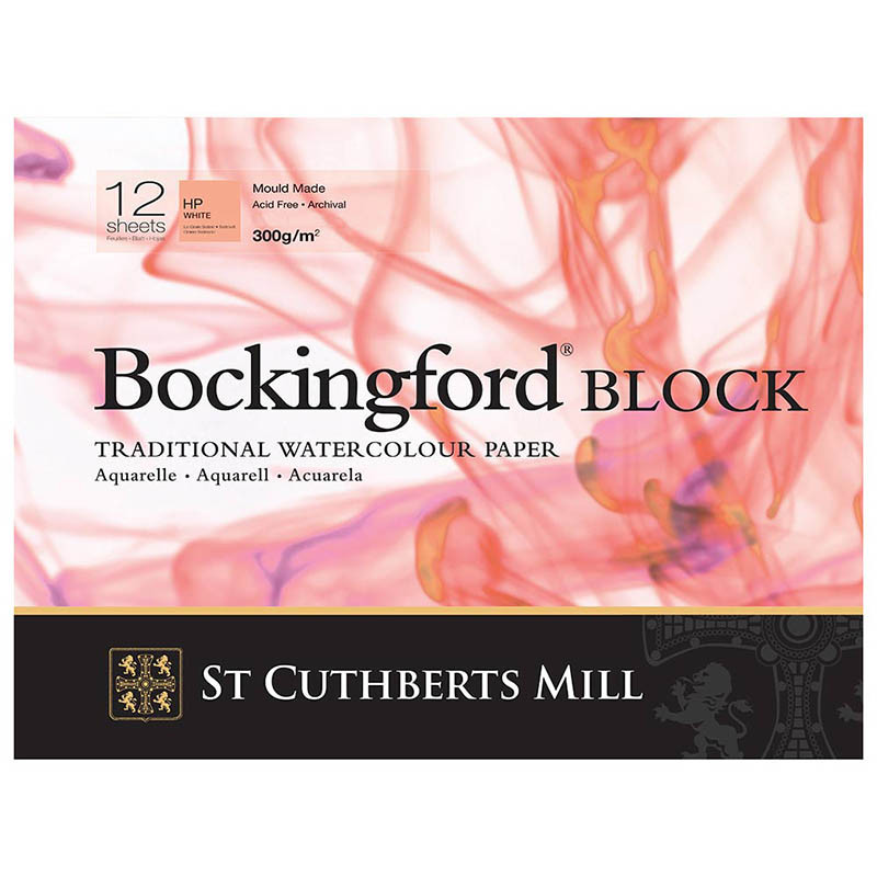 

Блок для акварелі Bockingford НР 29,7*42см, 300г/м2, 12л, білий, St.Cuthberts Mill 100%целюлоза T4533000101AF