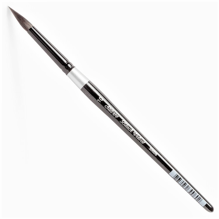 

Кисть SILVER BRUSH BLACK VELVET SQUIRREL & RISSLON BRUSH 3000S кругла №10