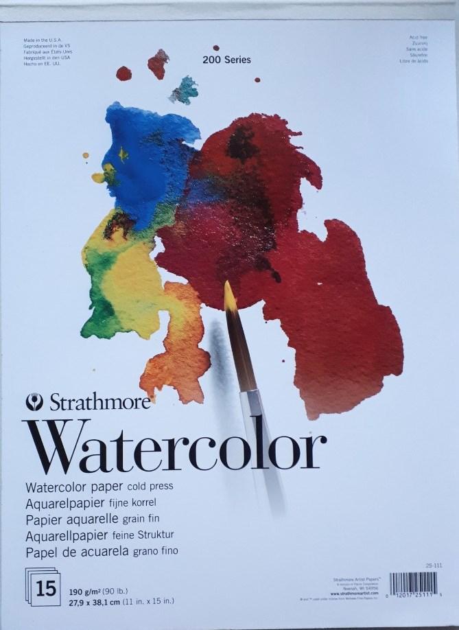 

Альбом для акварелі Strathmore 200 Watercolor Paper (22,9*30,5 см), 190г/м, 15лист Целюлоза 25-109