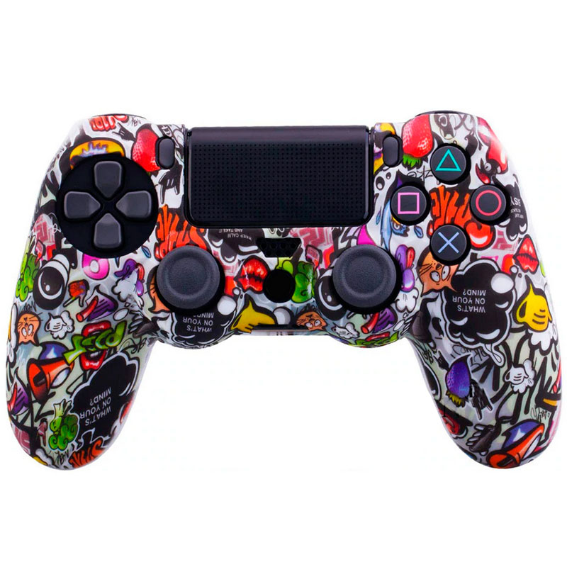 

Силиконовый чехол Honson для Dualshock 4 граффити разноцветный