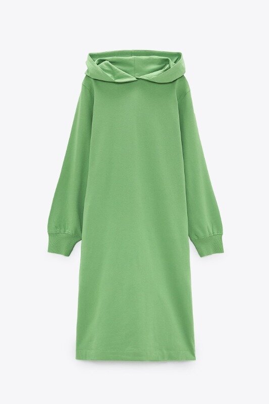 

Платье с капюшоном Zara 1044/155  зеленое, Платье с капюшоном Zara 1044/155 M зеленое
