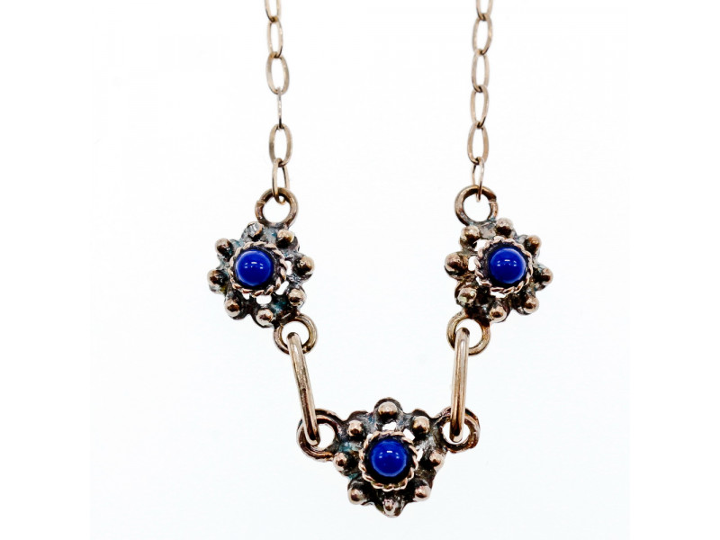 

Серебряное ожерелье с синим агатом Натуральный Sky Jewelry 002213
