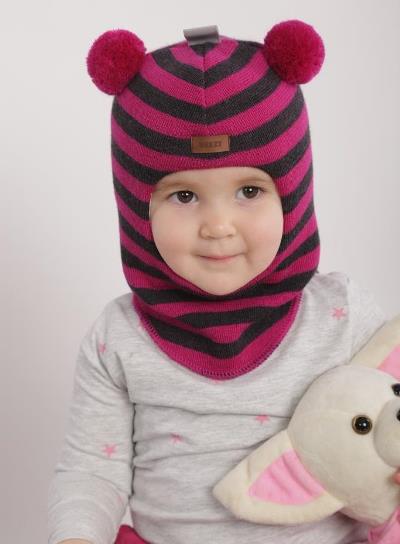 

Зимняя шапка шлем Beezy для девочки 1402-35-21 Мишка р. 1 (47-49 см)
