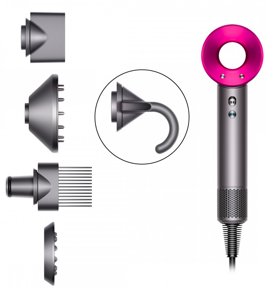 

Фен Dyson Supersonic HD07 с насадкой для непослушных волос (выпрямление)
