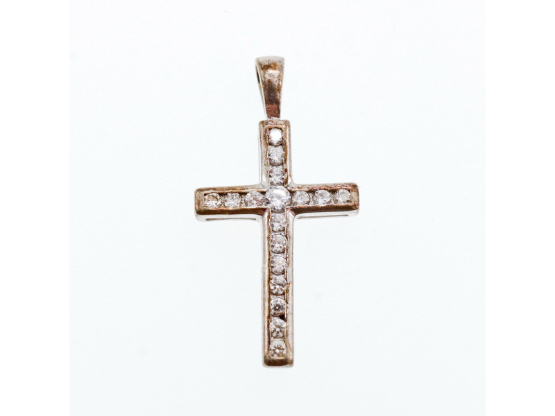 

Серебряный миниатюрный Крестик с Фианитами 925 проба Sky Jewelry 002087