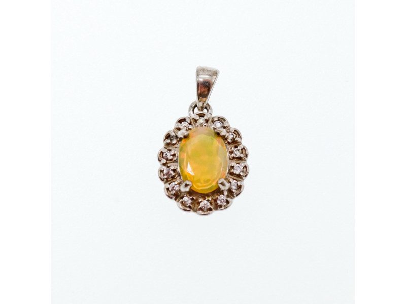 

Серебряный кулон с опалом и фианитами Нежность Натуральный Sky Jewelry 002521