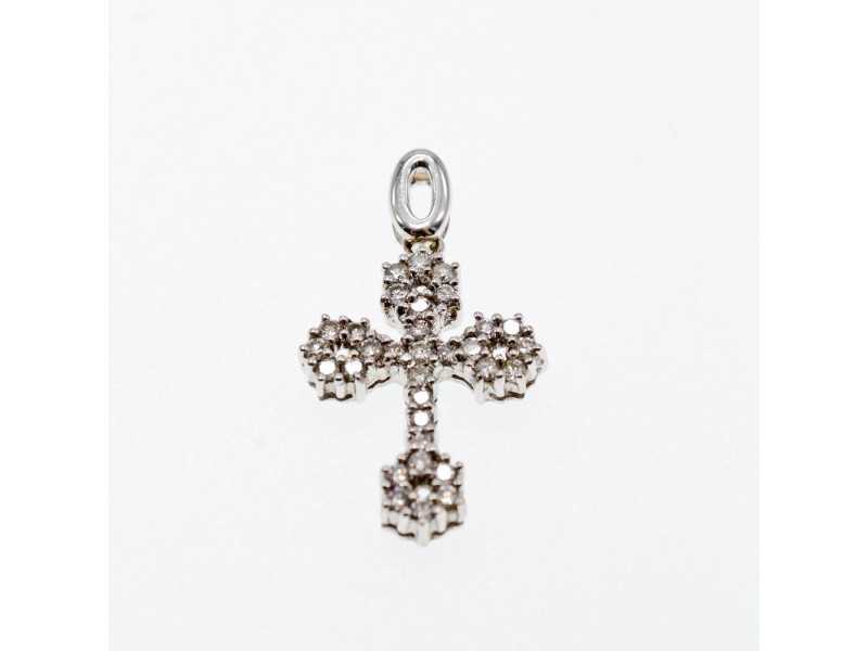 

Золотой Крестик с Бриллиантами 18К (750 проба) Натуральный Sky Jewelry 001943