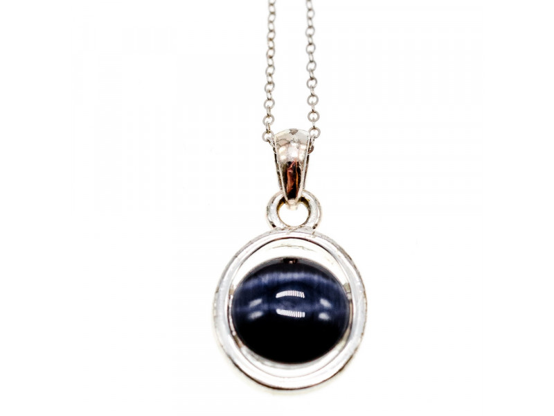 

Серебряная цепочка с кулоном оникс Натуральный Sky Jewelry 002287