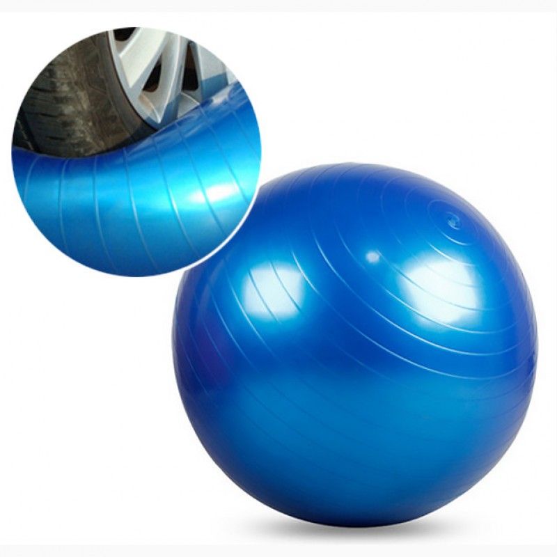

Мяч фитнес FitGo 65 см, глянец, синий, код: 5415-6B-WS