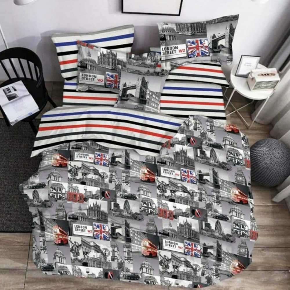 

Простынь MirSon Бязь 17-0538 London Street 220x240 см