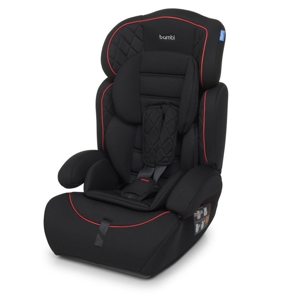 

Автокресло Bambi M 3546 BLACK 2 в 1с регулируемым подголовником группа 1+2+3 +бустер для детей от 3 до 12 лет