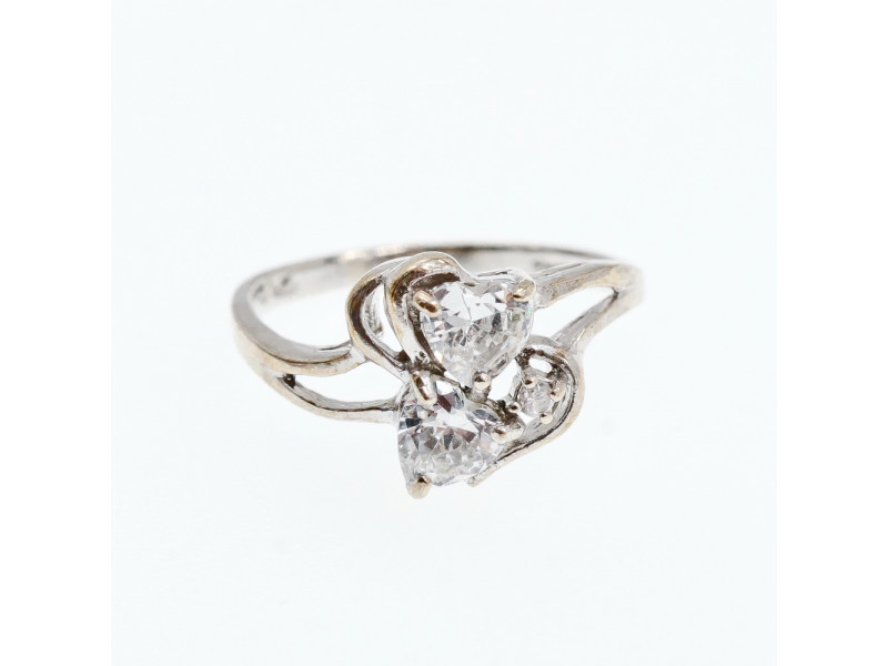 

Серебряное кольцо 925 пробы с фианитами Сердца Sky Jewelry 002637