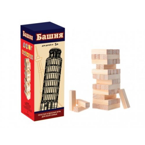 

Настольная игра "Башня", 44 бруска 20060