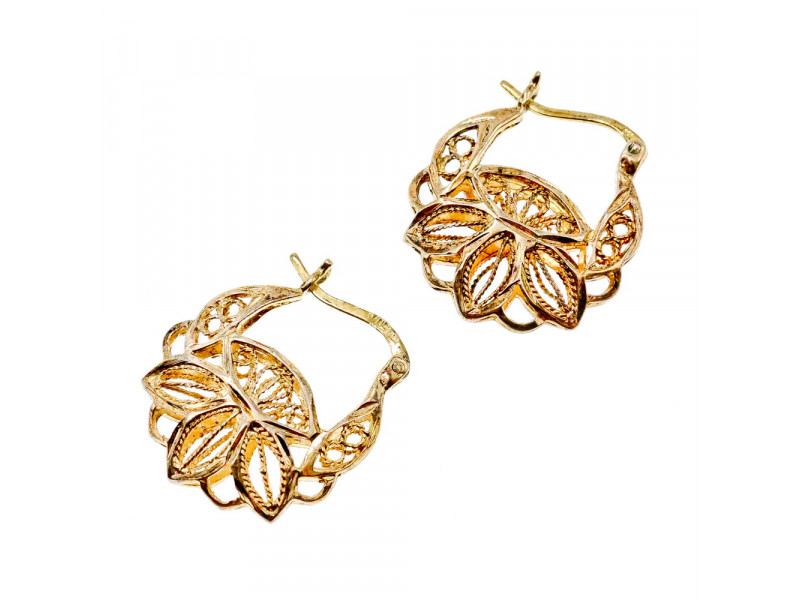 

Стильные Серебряные Серьги в позолоте Sky Jewelry 002088