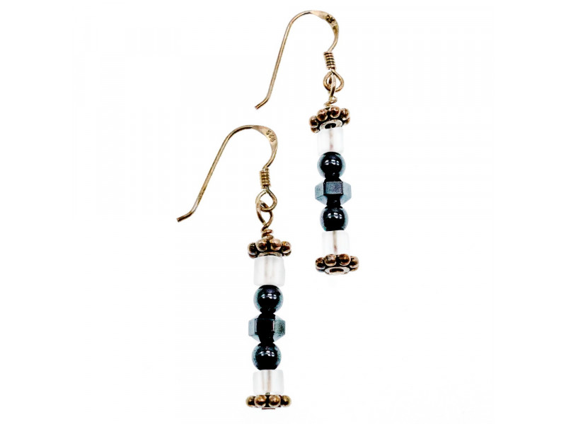 

Серебряные серьги со вставками из ювелирного стекла Sky Jewelry 002769