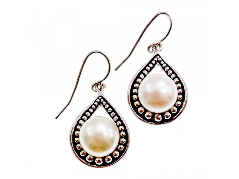 

Серебряные серьги с жемчугом Винтаж Натуральный Sky Jewelry 002562