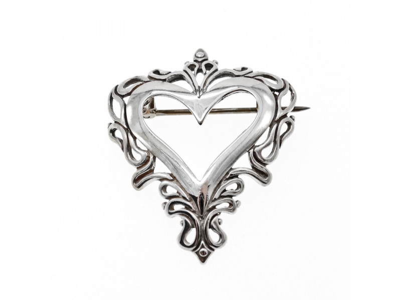 

Серебряная брошь 925 проба Сердце Sky Jewelry 002446