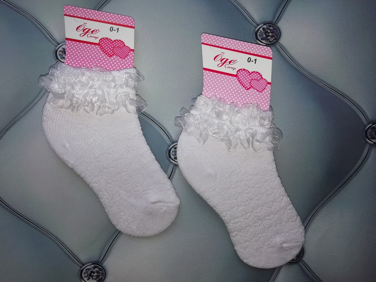 

Носки для девочек Рюшки Oge - р белый, Носки для девочек Рюшки Oge 9-12 р белый