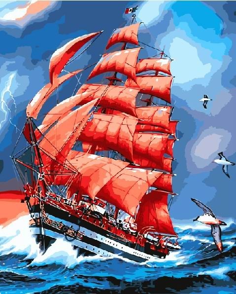 

Картина по номерам Алые паруса 50*40 BrushMe
