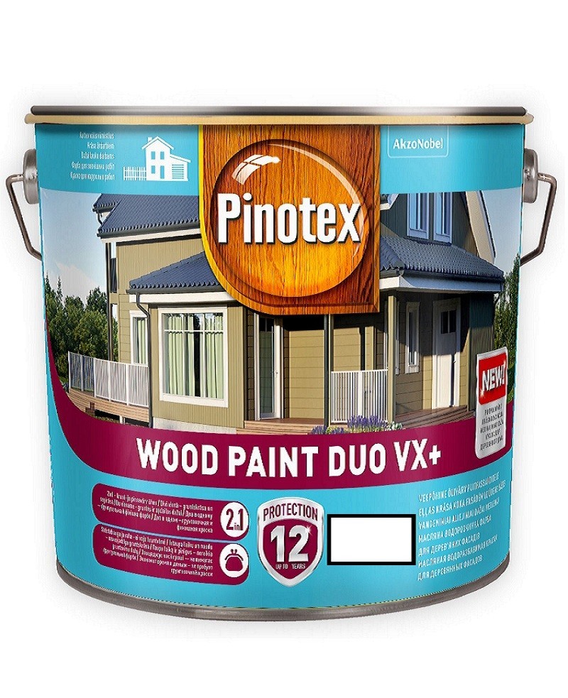 

Масляная краска на водной основе PINOTEX WOOD PAINT DUO VX+ BW белая 2.5 л.