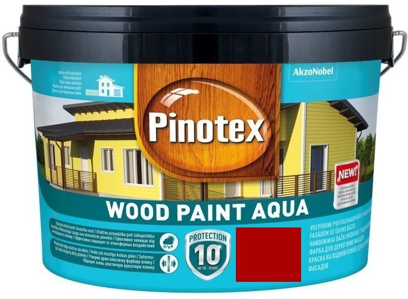 

Краска на водной основе PINOTEX WOOD PAINT AQUA шведский красный 9 л.