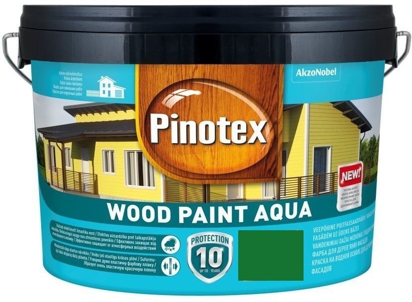 

Краска на водной основе PINOTEX WOOD PAINT AQUA темно-зеленая 9 л.