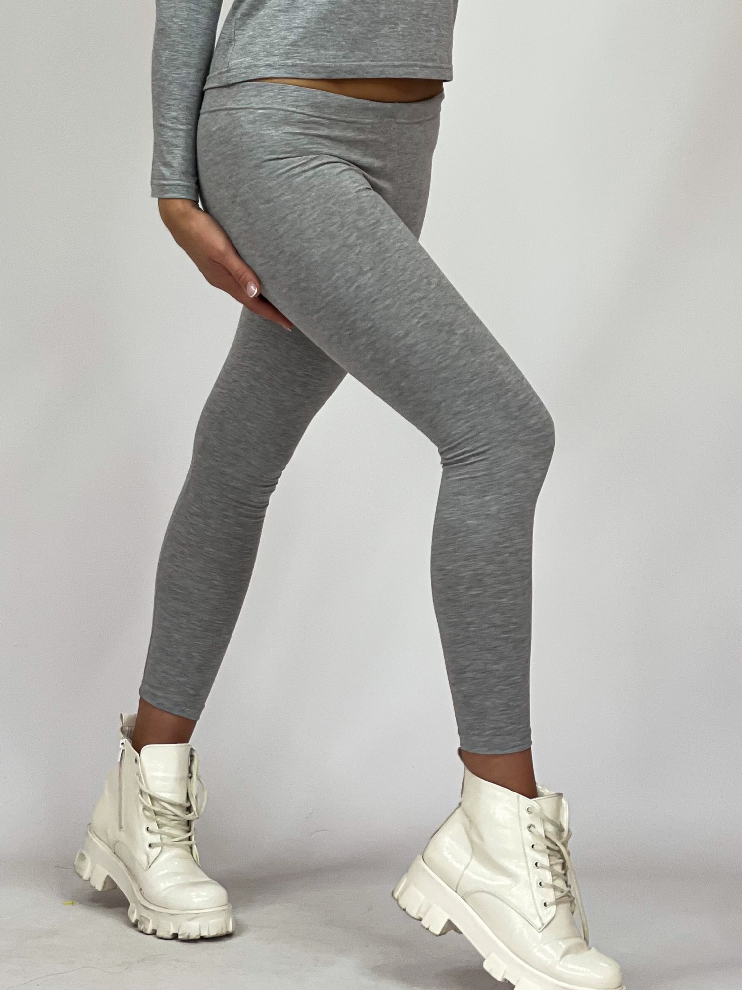 

Лосины на резинке кулир XS Серый меланж (bk0901-295)