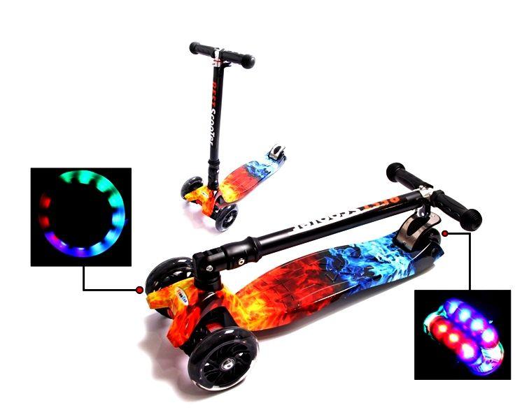 

Самокат Scooter Maxi Огонь и Лед Складная ручка (SD 600135042)