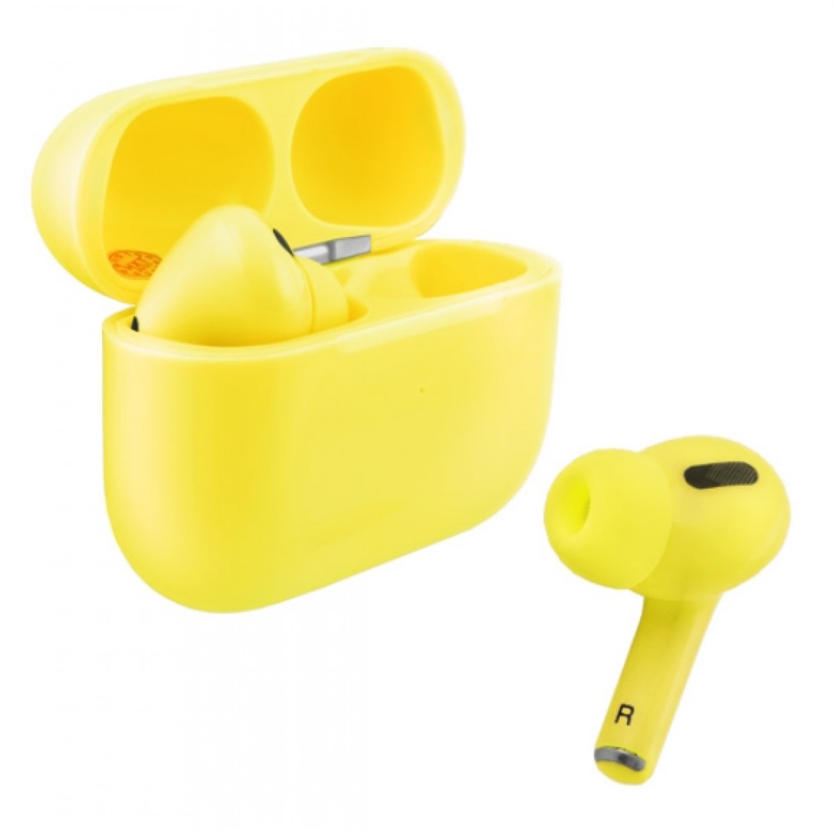 

Наушники Bluetooth Pro macaroons с кейсом, беспроводная зарядка yellow