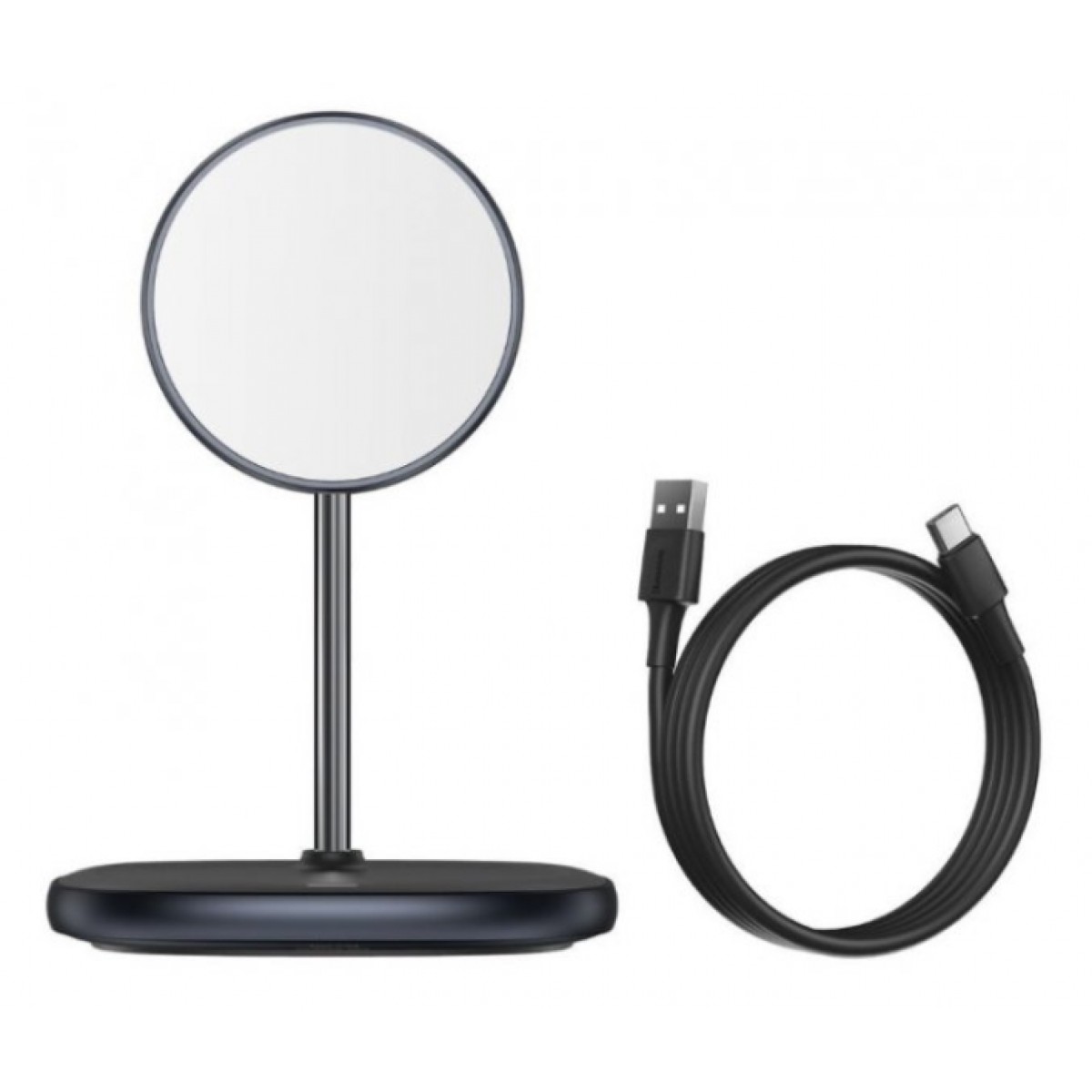 

Беспроводное зарядное устройство Baseus Swan Magnetic Desktop Bracket Wireless Charger(suit for IP12), черный