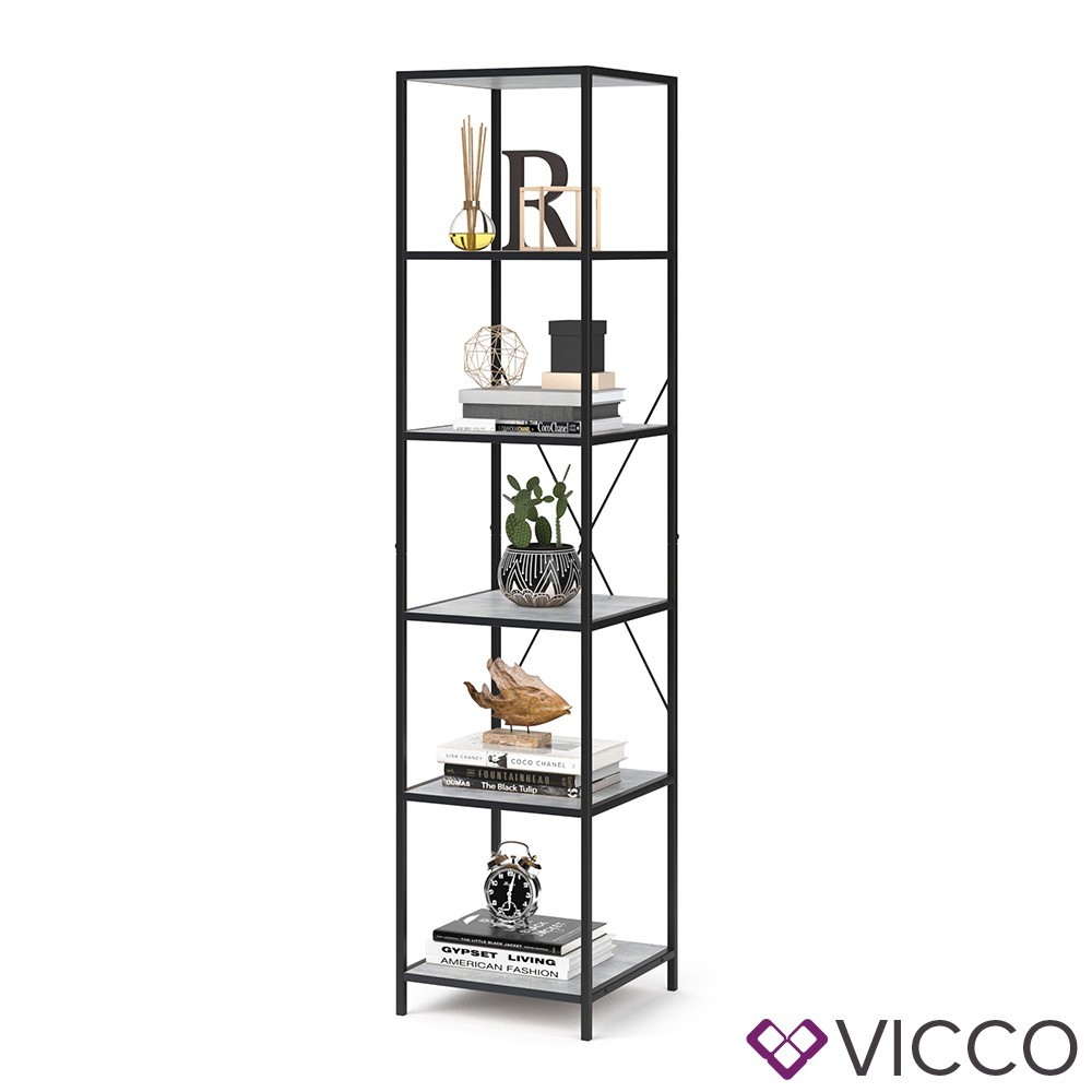 

Домашний стеллаж лофт 174х40, Vicco Fyrk, бетон