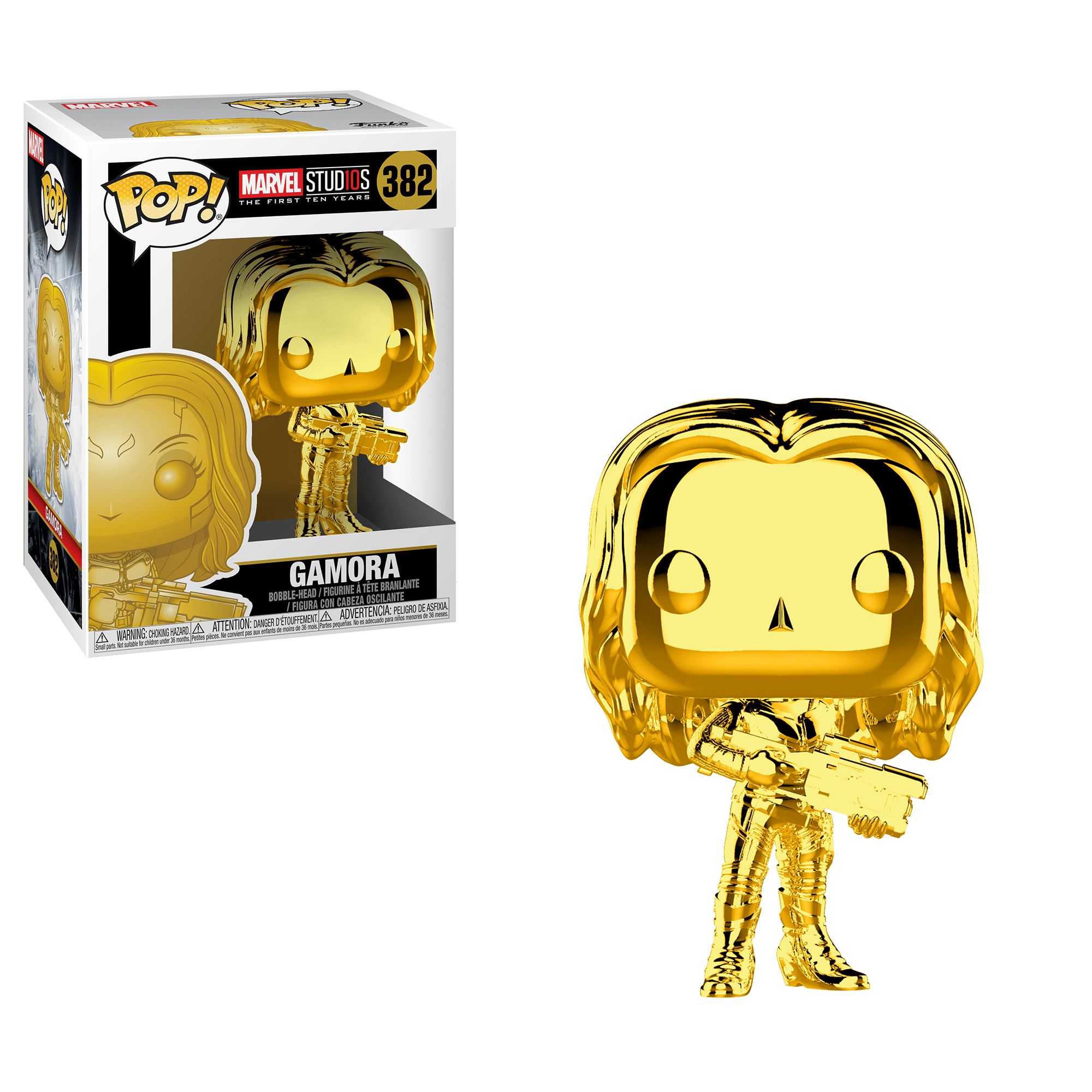 

Игровая фигурка Funko POP! Серии Марвел: 10 лет - Гамора (Золотой Хром), 9,6 см