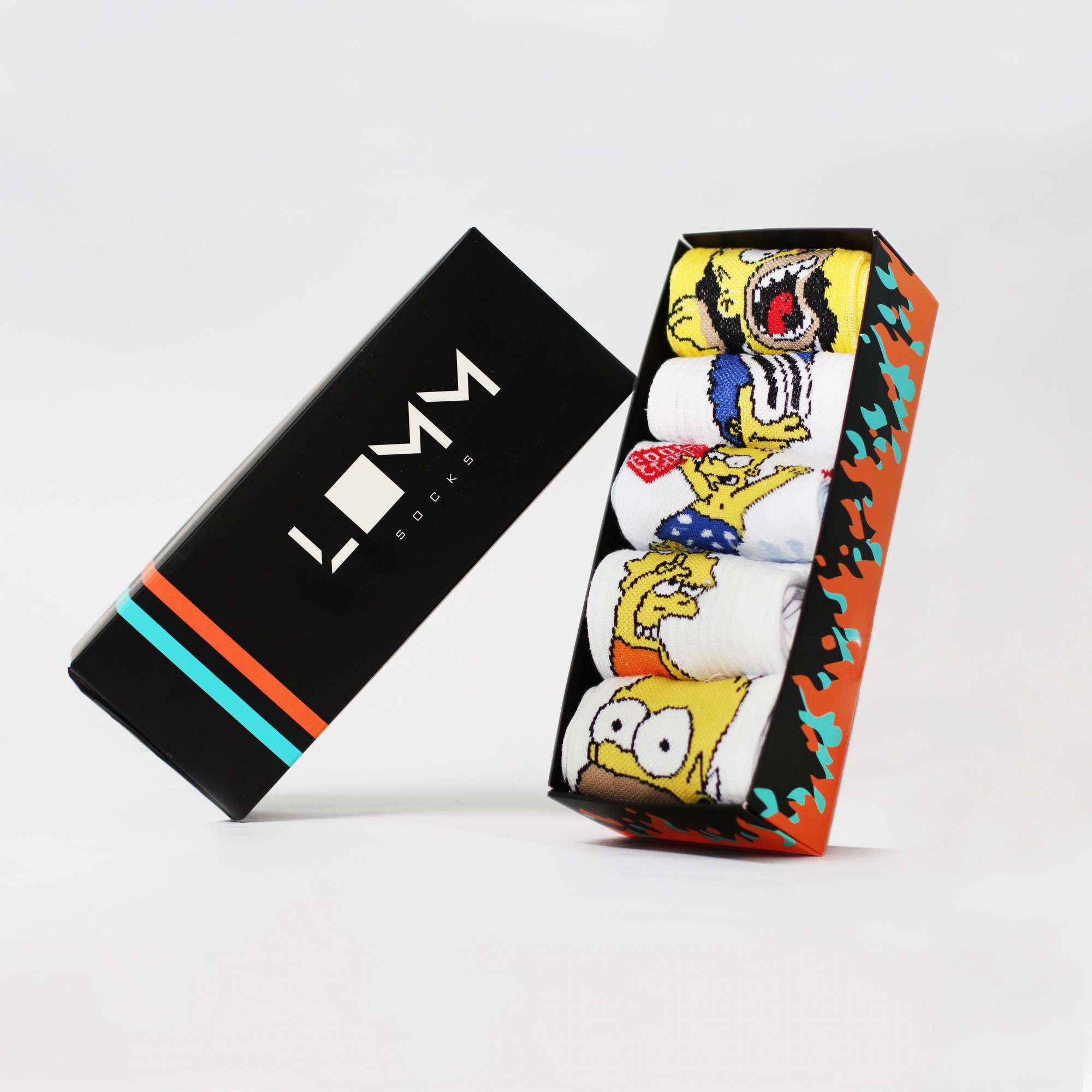 

Подарочный набор 5 пар носков в коробке Simpsons Box - разноцветные, Подарочный набор 5 пар носков в коробке Simpsons Box 36-44 разноцветные