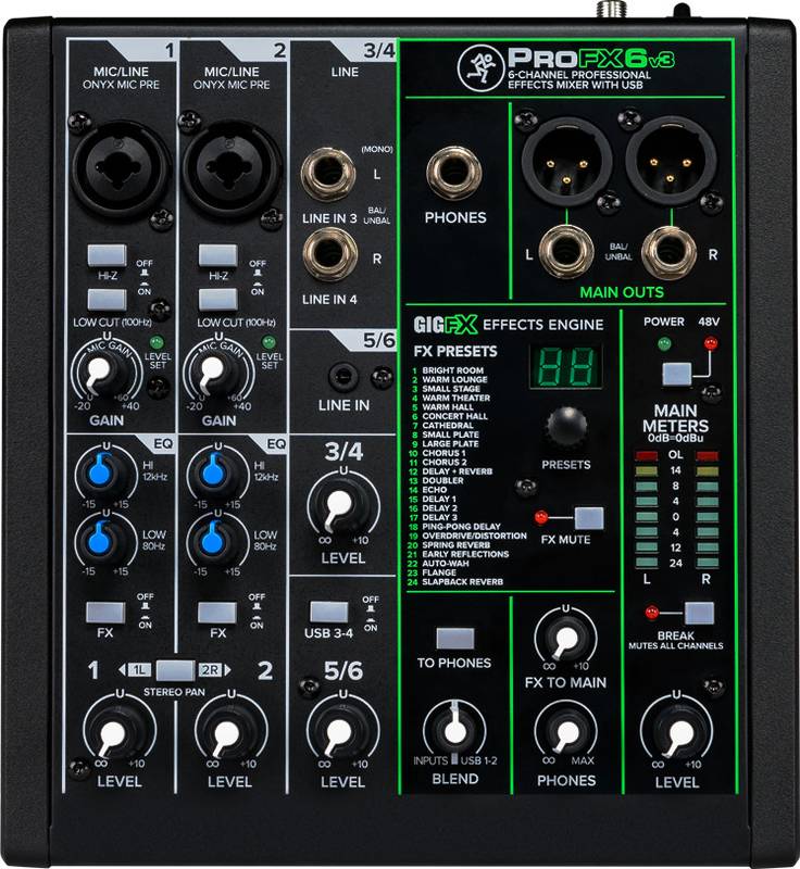 

Пассивный микшерный пульт MACKIE PROFX6V3 105518