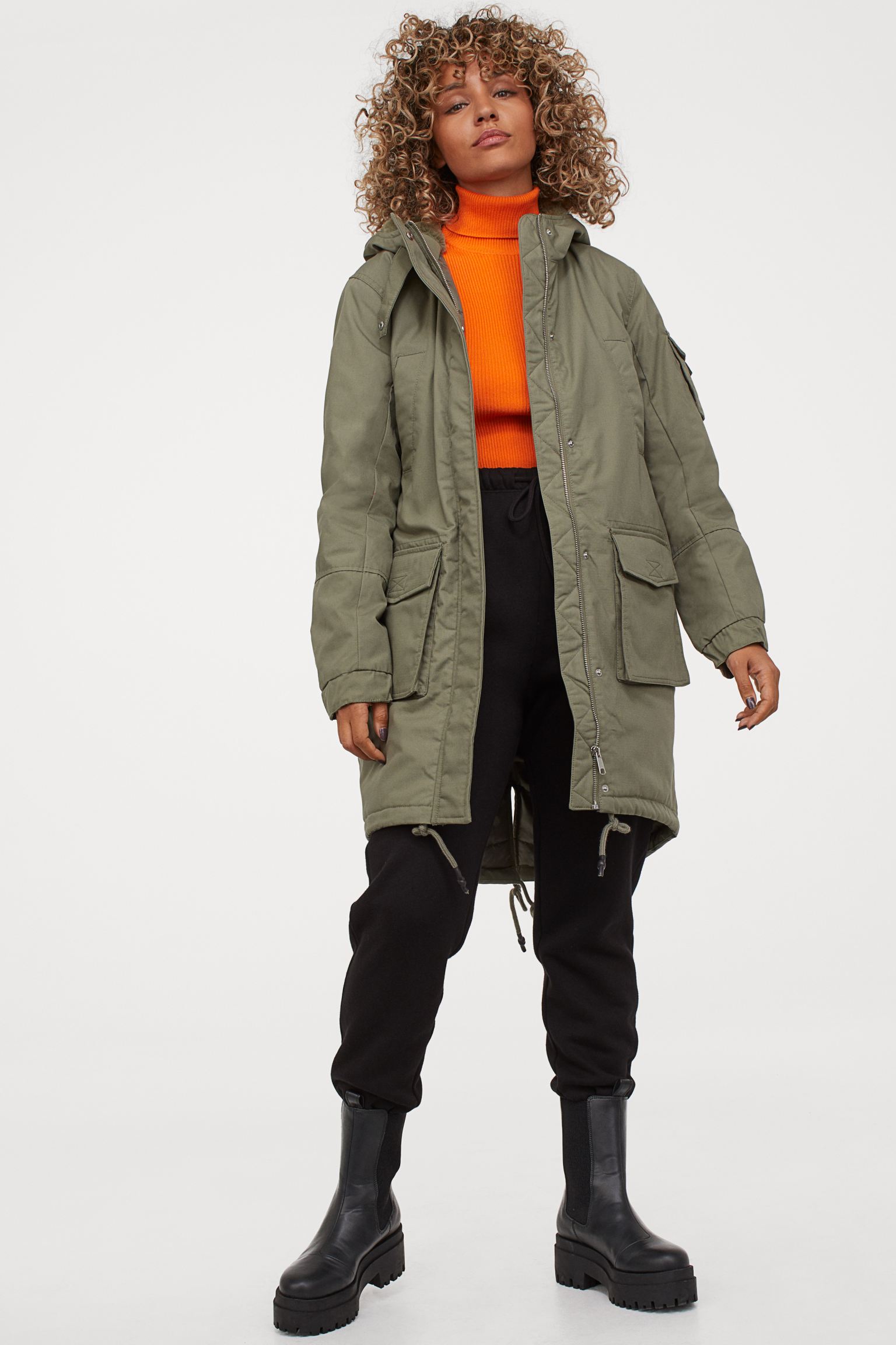 

Парка H&M 36 хаки 3098761522