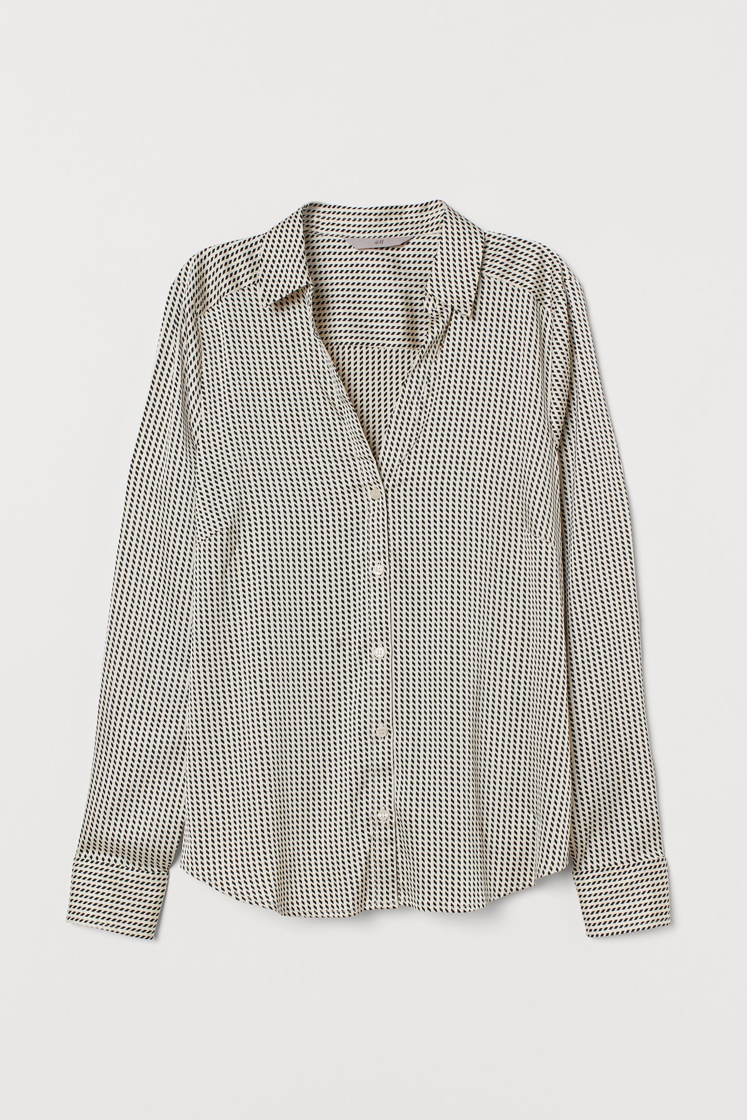 

Блуза H&M  черно белый узор 20107628469, Блуза H&M 40 черно белый узор 20107628469