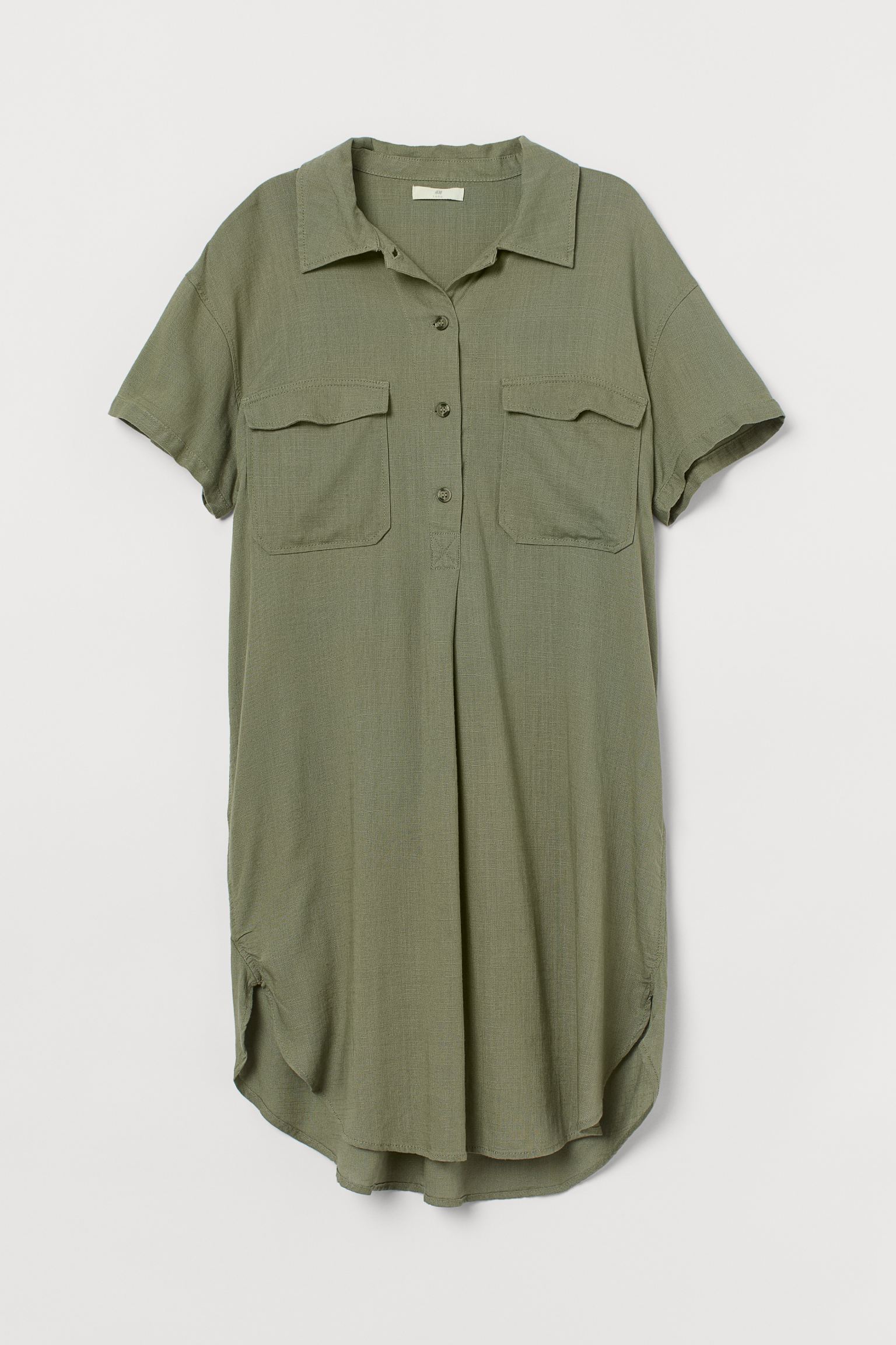 

Платье рубашка H&M L хаки 12108715682