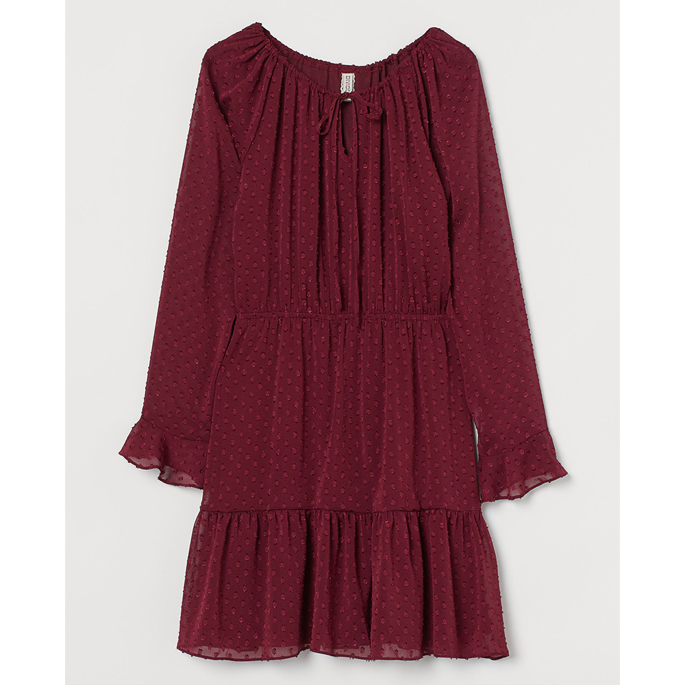 

Платье из шифона плюмети H&M 42