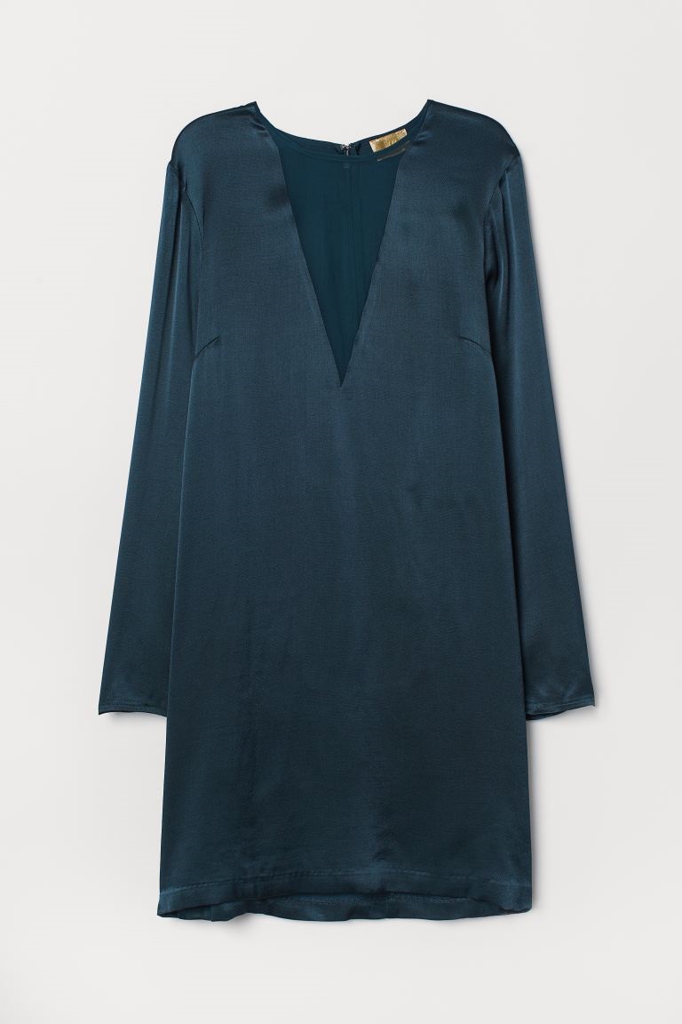 

Короткое атласное платье H&M, Короткое атласное платье H&M 34
