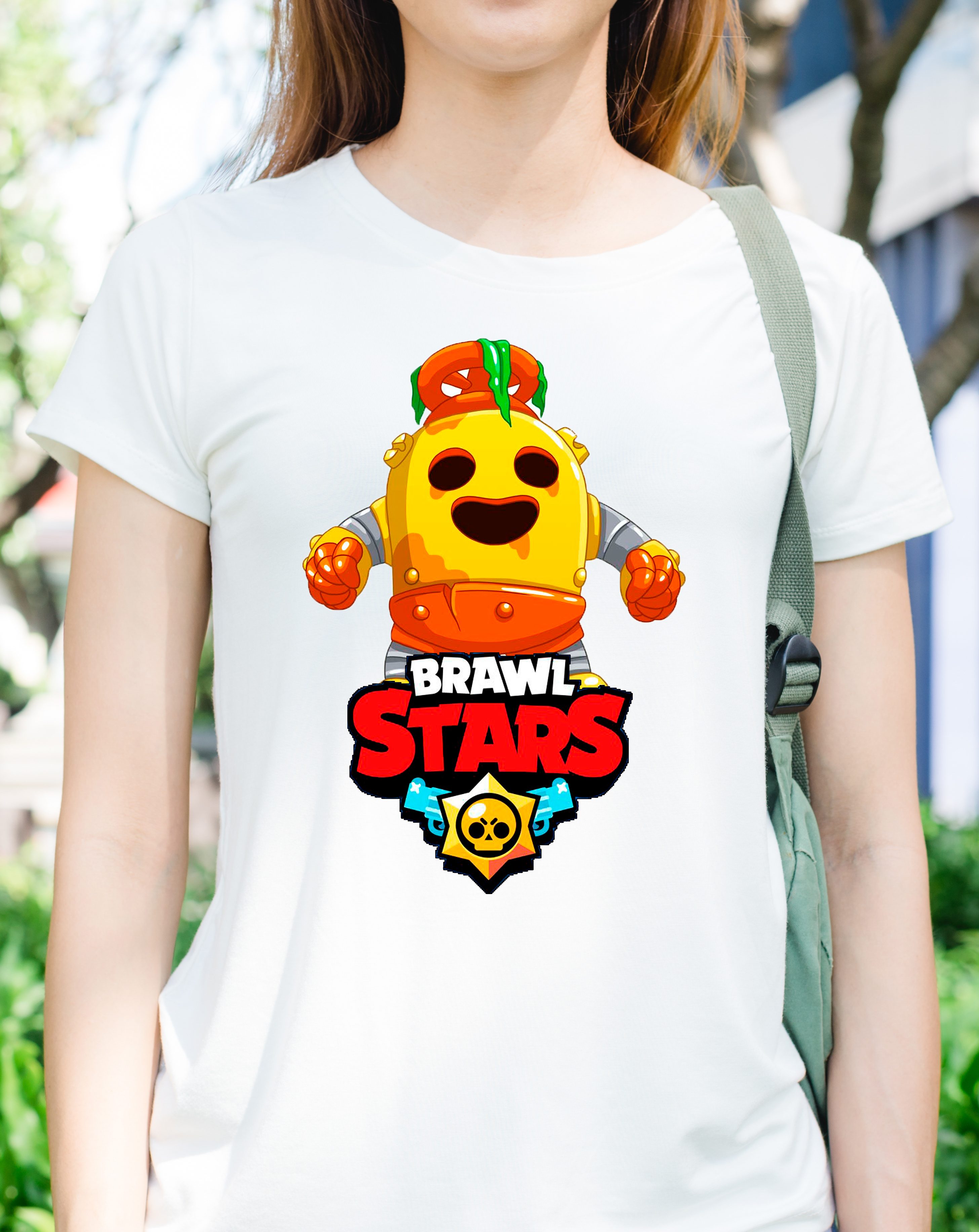 

Футболка хлопковая Fruit of the Loom Brawl Stars Белая 152 см AP5G152
