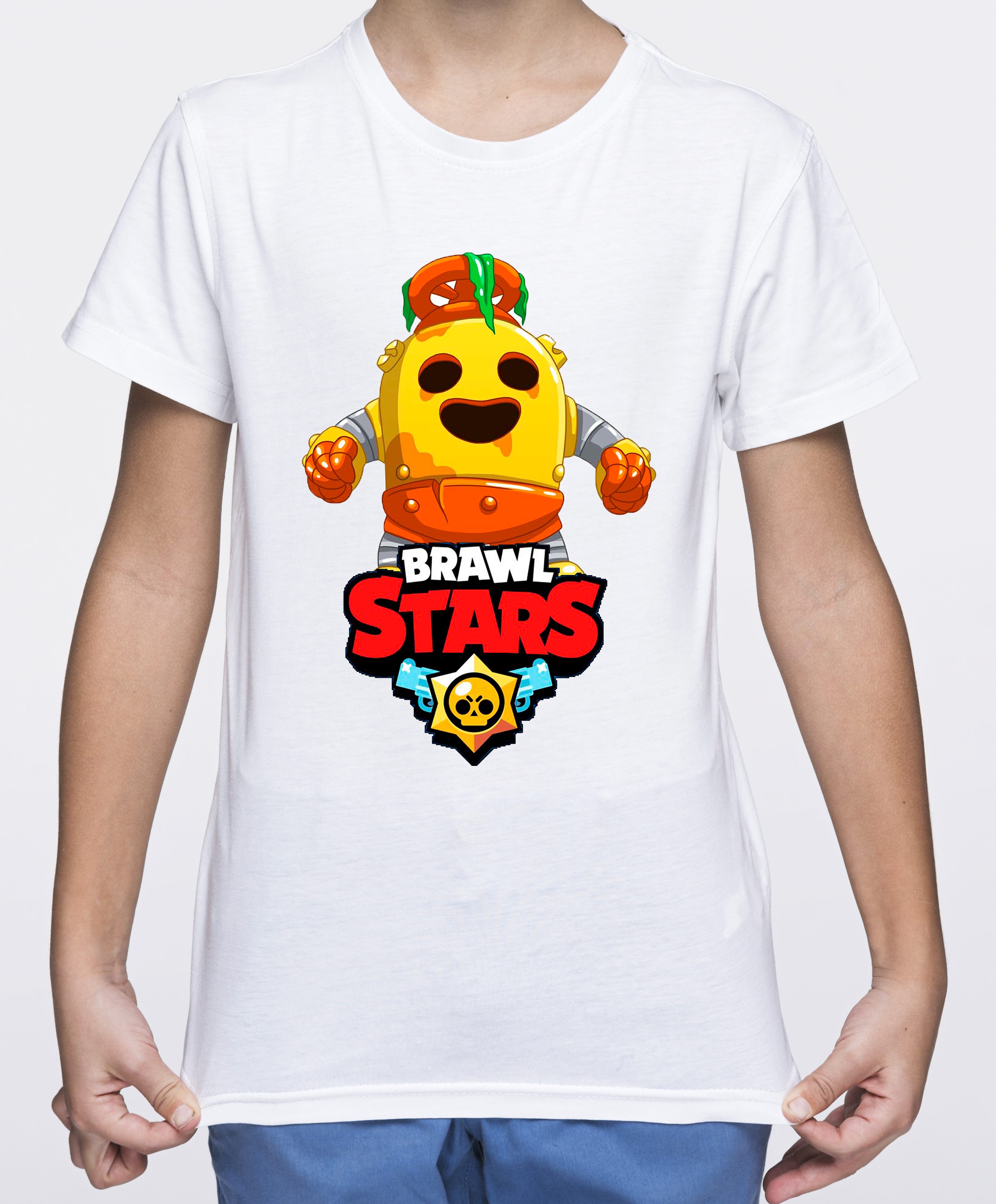 

Футболка хлопковая Fruit of the Loom Brawl Stars Белая 152 см V3T152