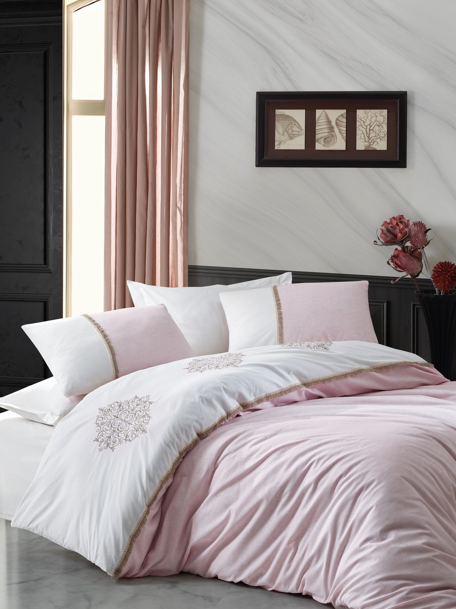 

Комплект постельного белья Cotton Box Carel Pudra 200х220