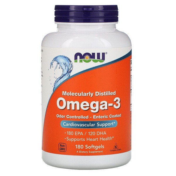 

Жирные кислоты NOW Omega-3 Mini Gels 500 mg Foods 180 капсул