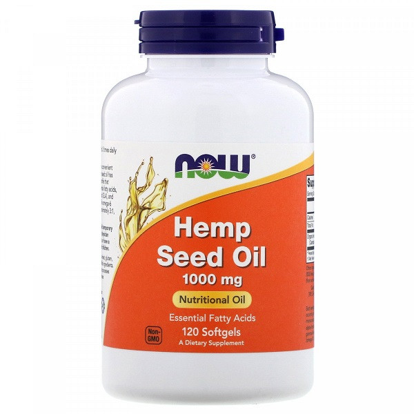 

Жирные кислоты NOW Hemp Seed Oil 1000 mg Foods 120 капсул