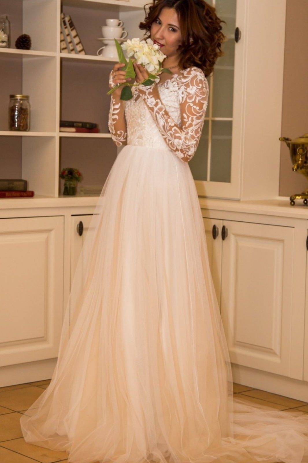 

Свадебное платье ANGEL FASHION DRESS КСАВИЯ 42 кремовый
